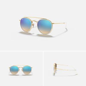 Ray Ban Round Double Bridge Blue
